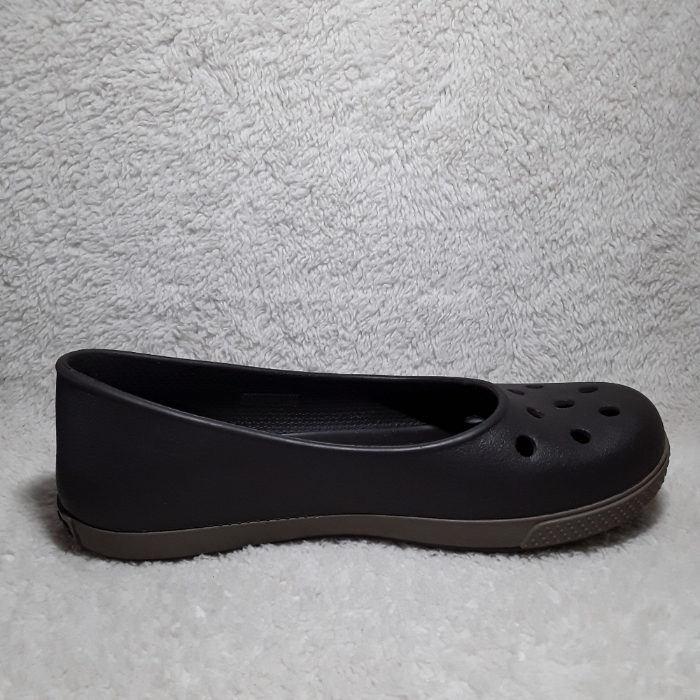 CROCS Brown Flats Size 7 - Picture 7 of 10